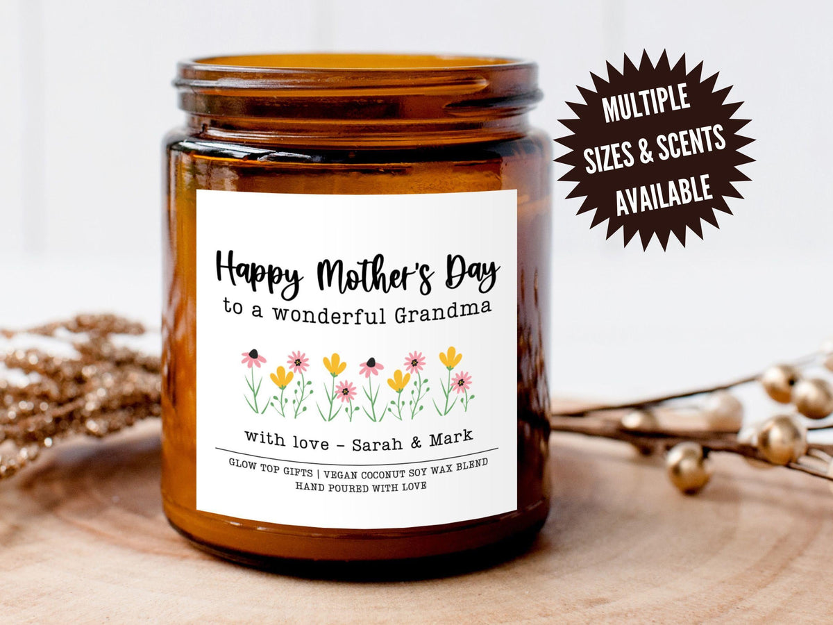 Mother's Day Gift for Grandma, Custom Gift for Grandma, Personalized Mother's Day Candle for Grandma, Gift for Grandma, Grandma Mother's