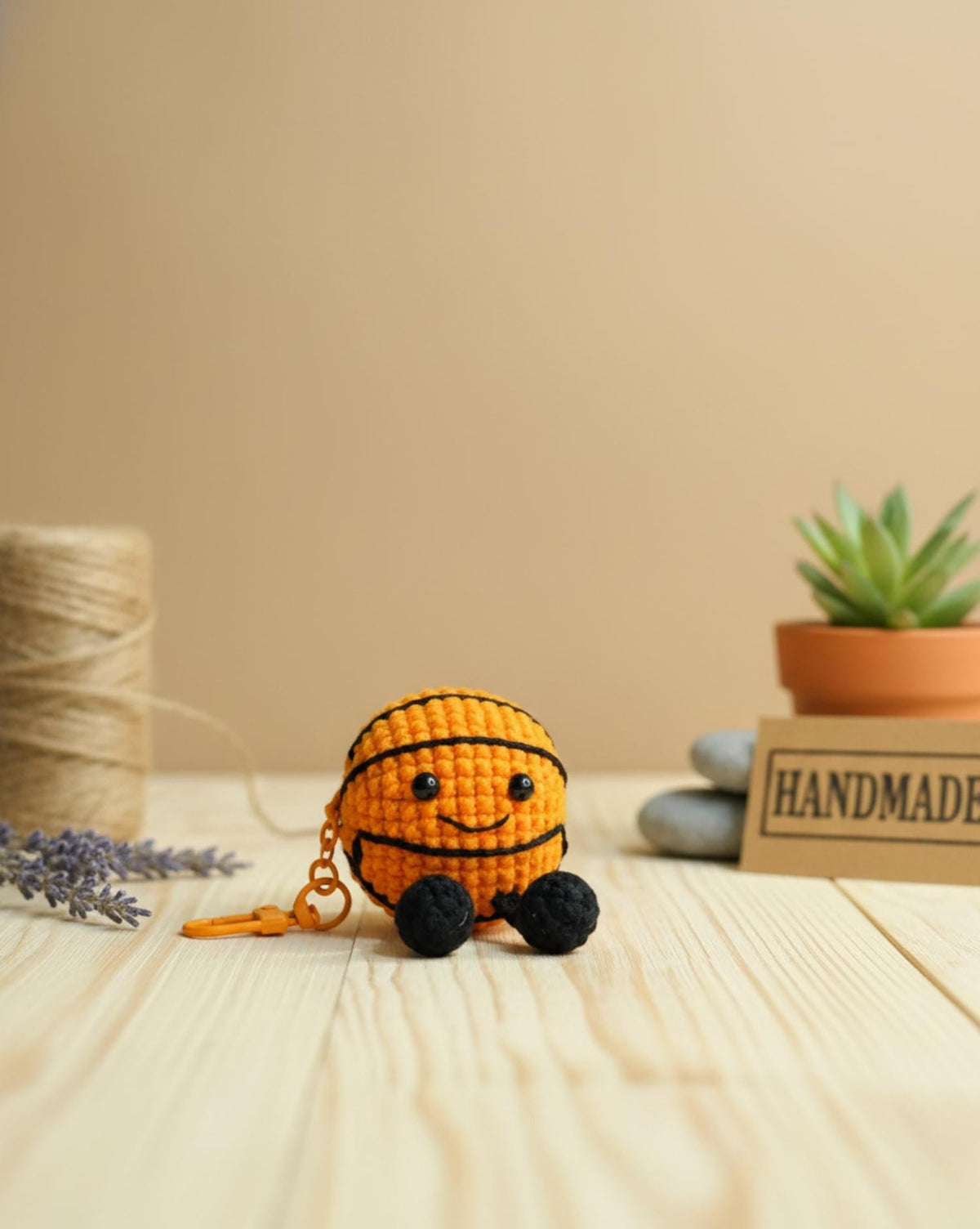 Handmade Crochet Basketball Keychain, Gift For Him, Crochet Mini Basketball Birthday Gift, Basketball Keychain Crochet, Crochet Sport Gifts