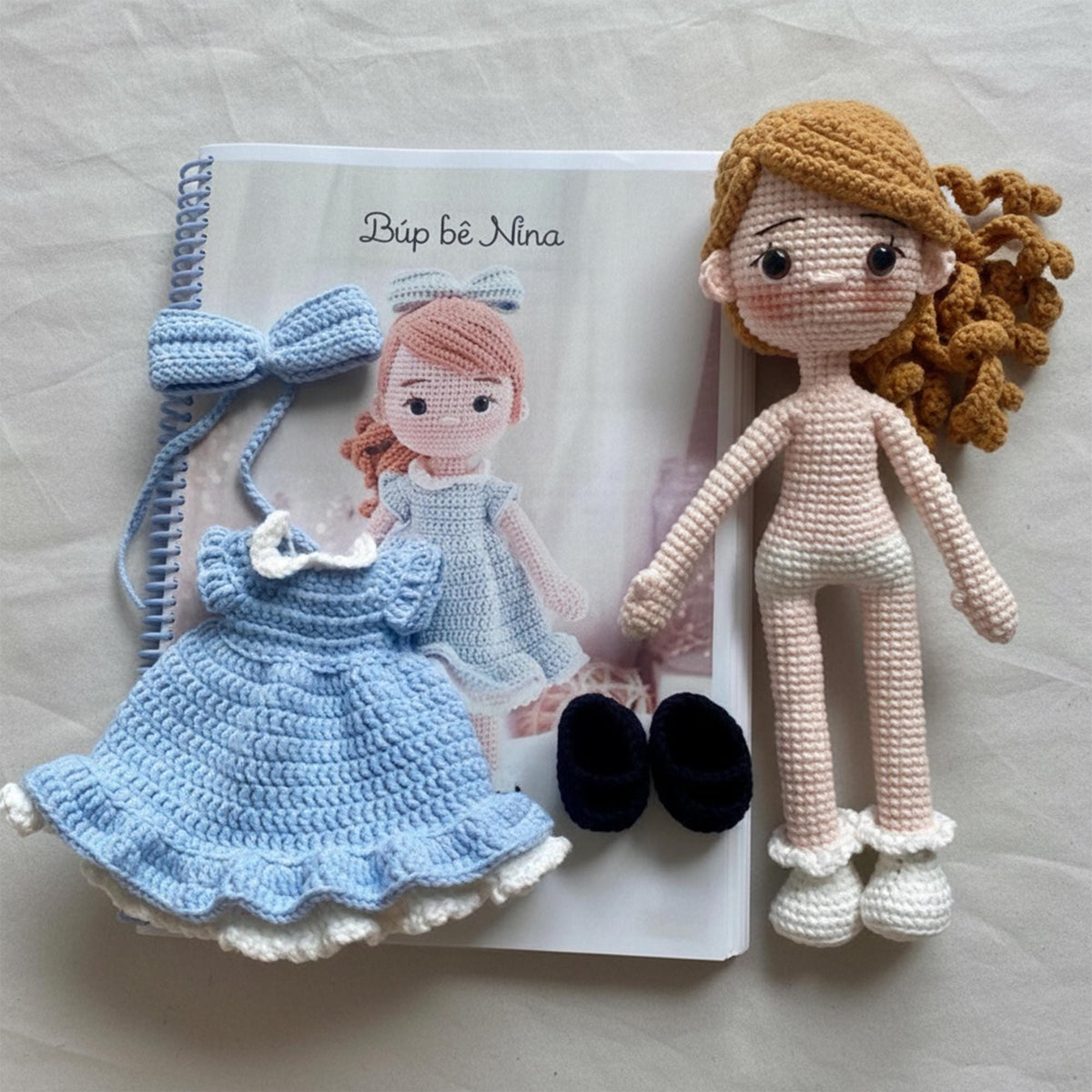 Handmade Crochet Doll, Amigurumi Girl, Baby Shower Gift