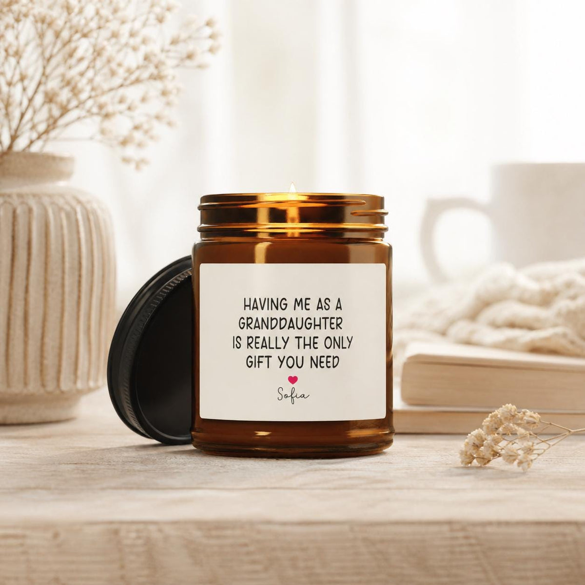 Funny Gift for Grandma, Personalized gift from Granddaughter, Having Me As A Granddaughter Candle, Sarcastic Grandmother Candle,