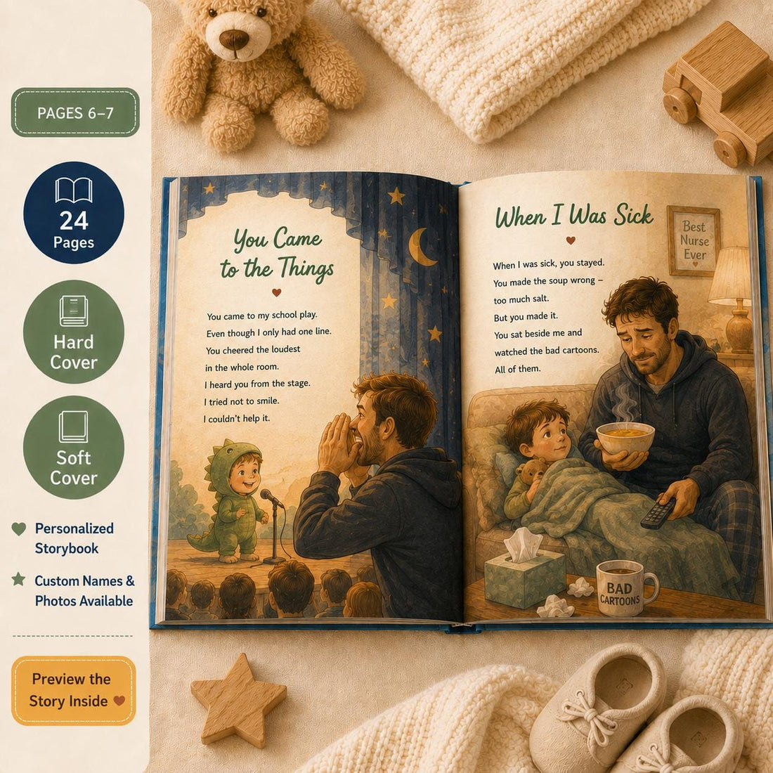 Personalized You Chose Me Bonus Dad Book, Step Dad Fathers Day Gift For Husband From Wife, Stepdad Keepsake Storybook, Gift For Stepdad