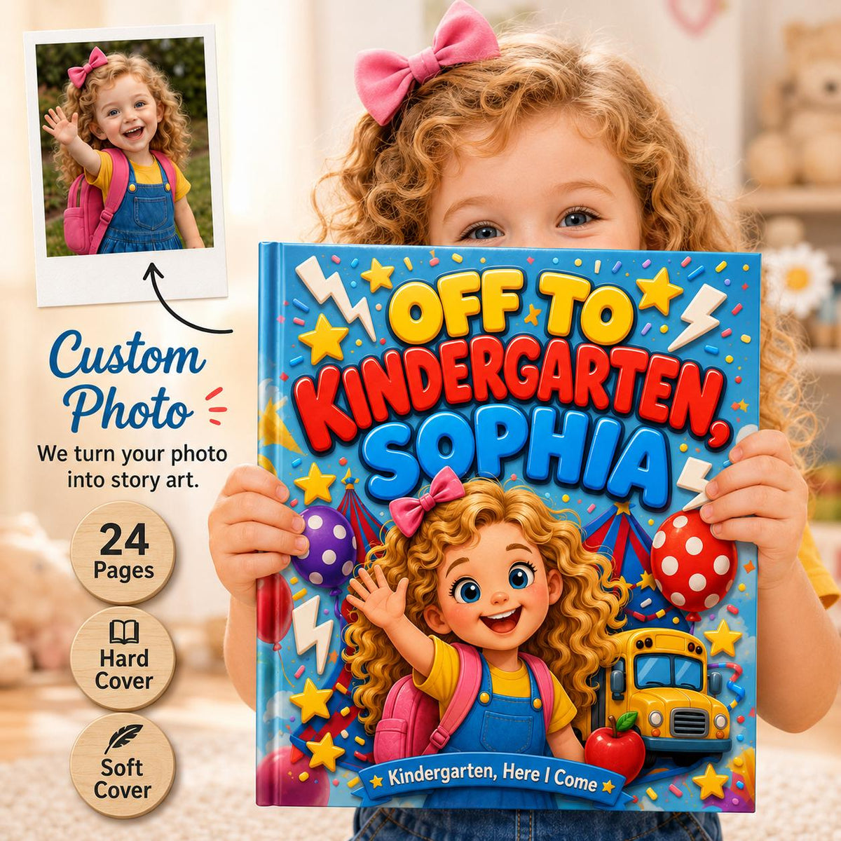 Personalized Graduation Book for Kids, Custom Photo Storybook Kindergarten Preschool Graduation Gift, Back to School Book , Birthday Gift