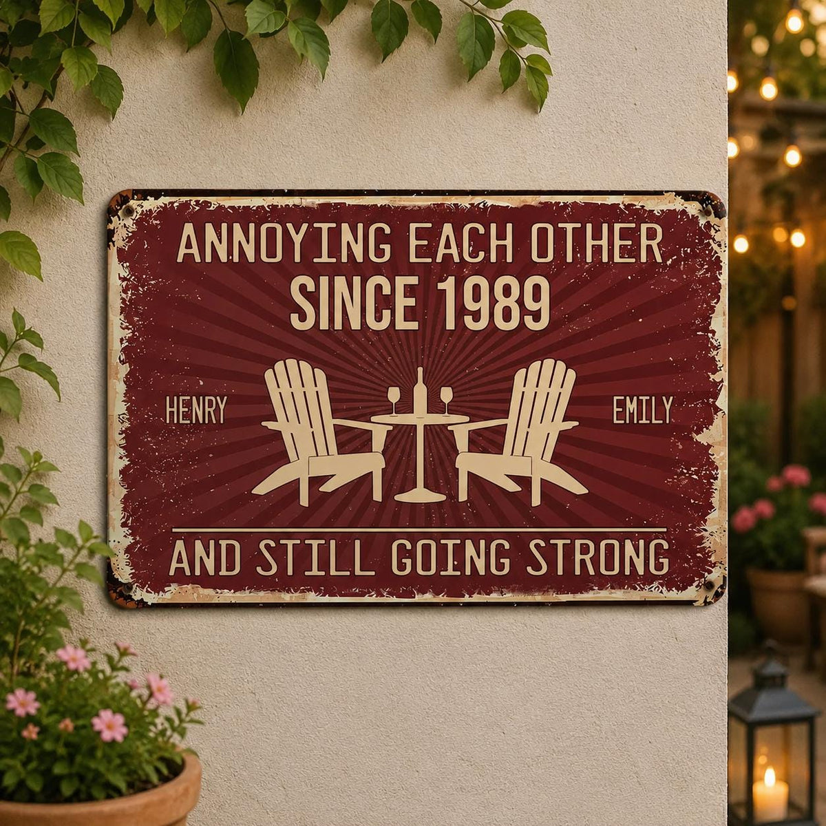 Personalized Annoying Each Other Since And Still Going Strong Sign, Love Forever Metal Sign, Anniversary Gift Wall Decor, Retirement Gift