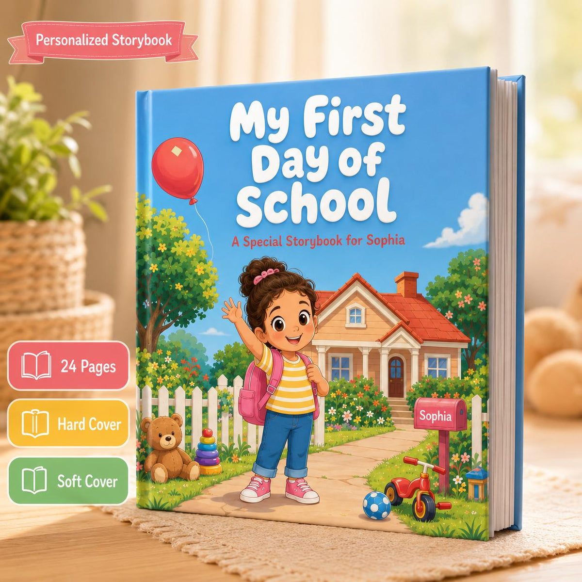 Personalized Kids My First Day Of School Book, Birthday Kindergarten Gift For Kids, Kindergarten Gift, Back To School Gift, School Storybook