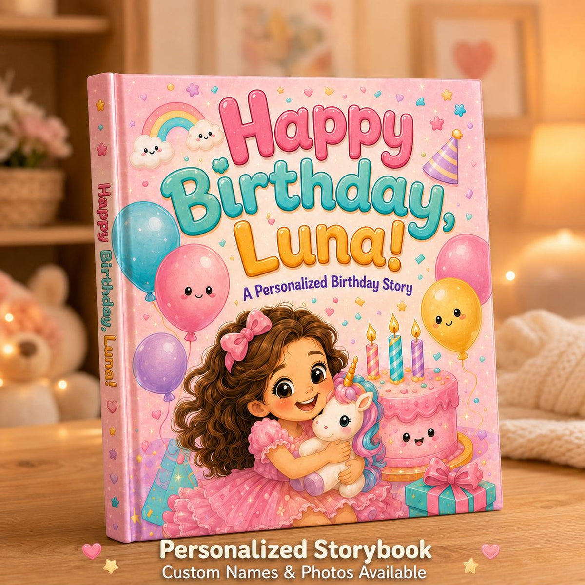 Personalised Happy Birthday Children Book, Custom Name Happy Birthday Boy Girl Toddler, Birthday StoryBook Gift, Baby Birthday Keepsake