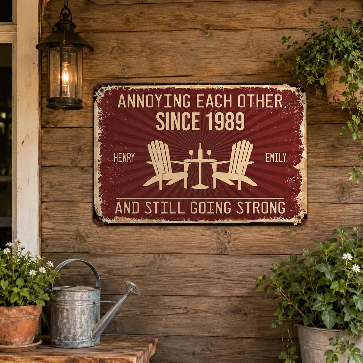 Personalized Annoying Each Other Since And Still Going Strong Sign, Love Forever Metal Sign, Anniversary Gift Wall Decor, Retirement Gift