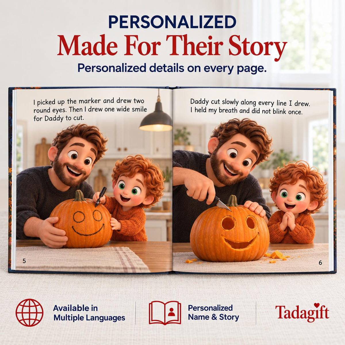 Personalized Halloween Storybook, Why I Love My Daddy Hard Cover Book, Hard Cover Keepsake