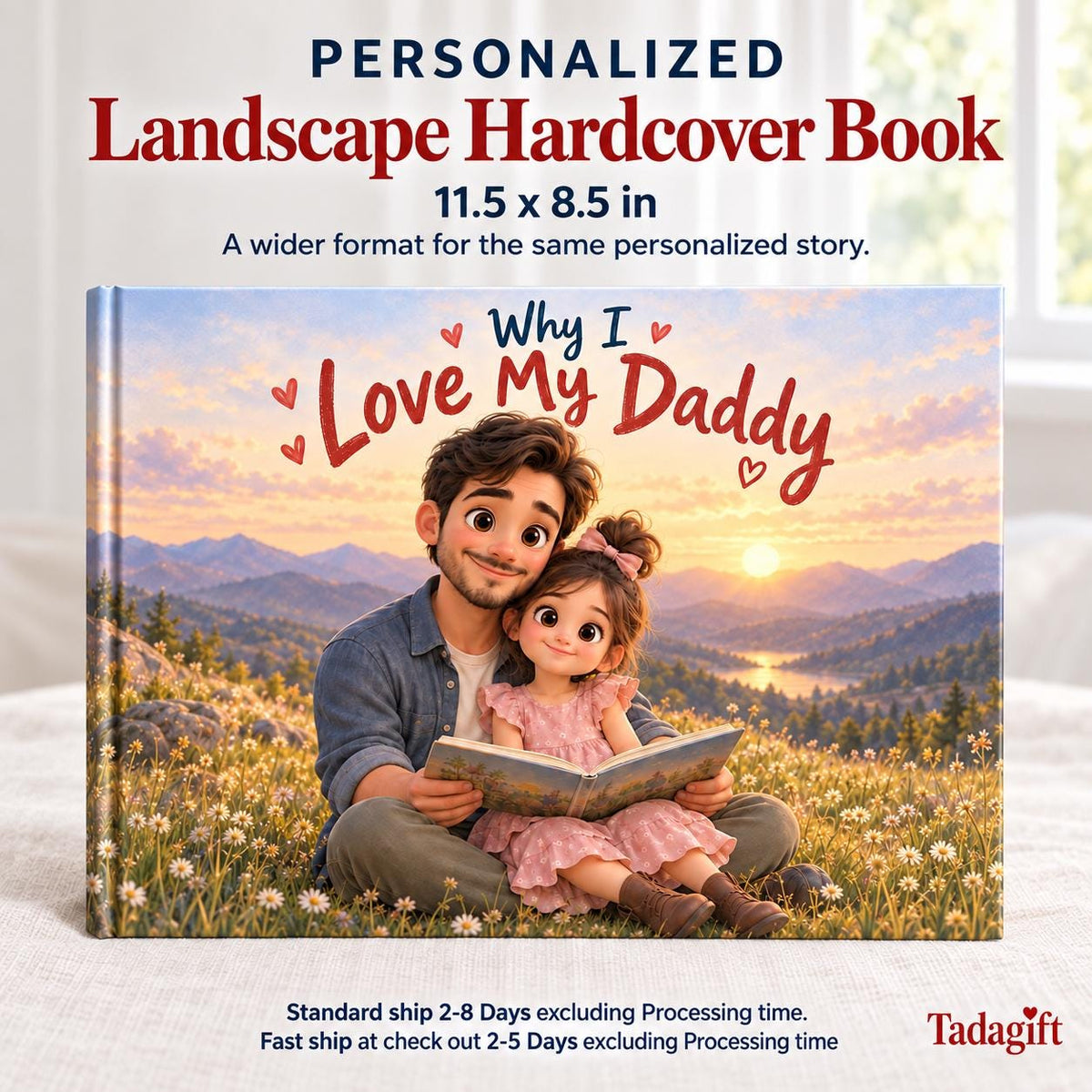 Personalized Children's Book in Hardcover: Why I Love My Daddy with Wrapping Paper Included