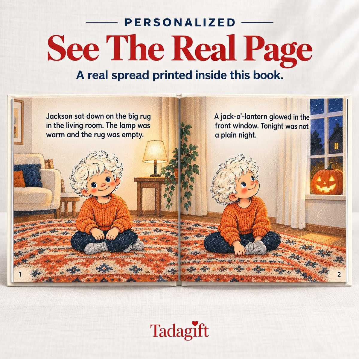 Personalized Children's Book in Hardcover: Halloween Counting Candy Story with Wrapping Paper Included