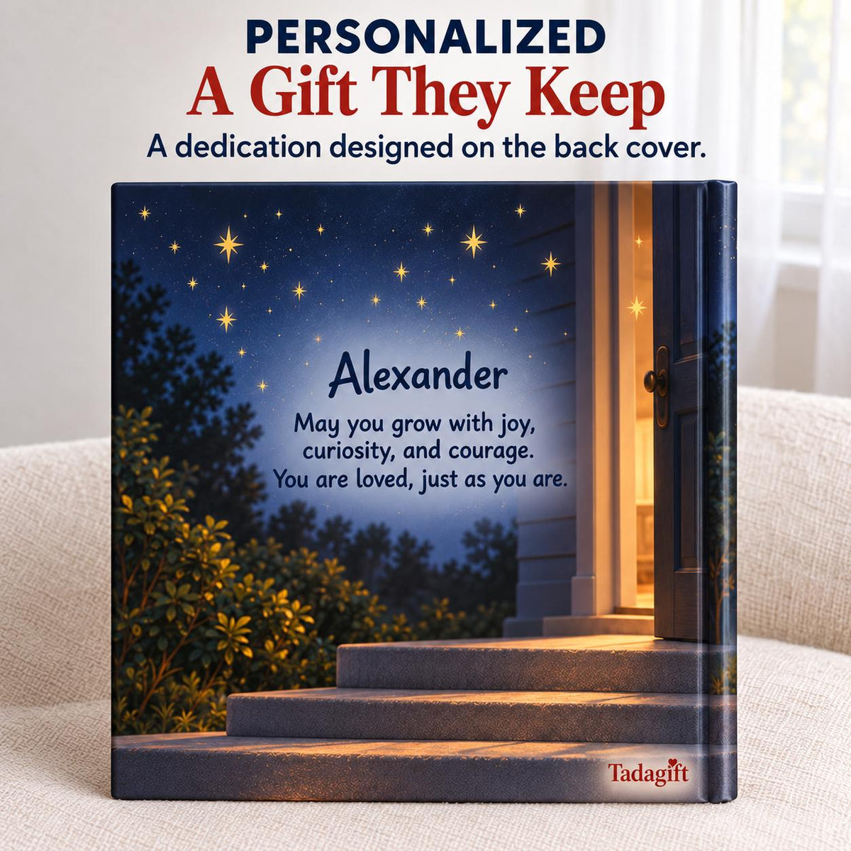 Personalized Children's Book in Hardcover: Pumpkin That Would Not Light with Wrapping Paper Included