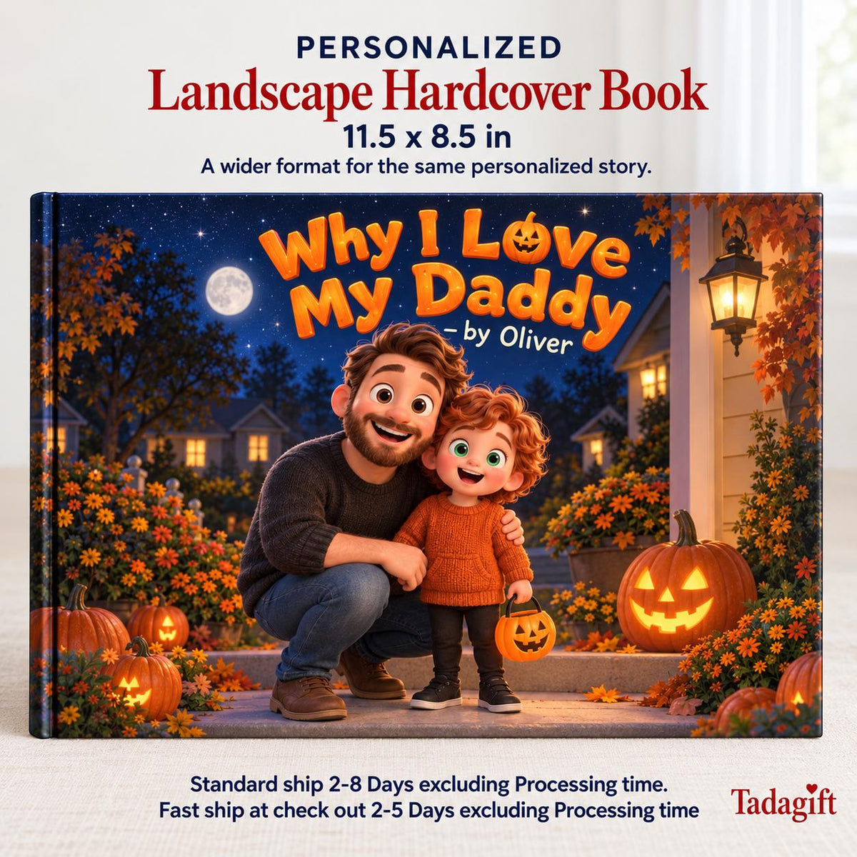 Personalized Halloween Storybook, Why I Love My Daddy Hard Cover Book, Hard Cover Keepsake