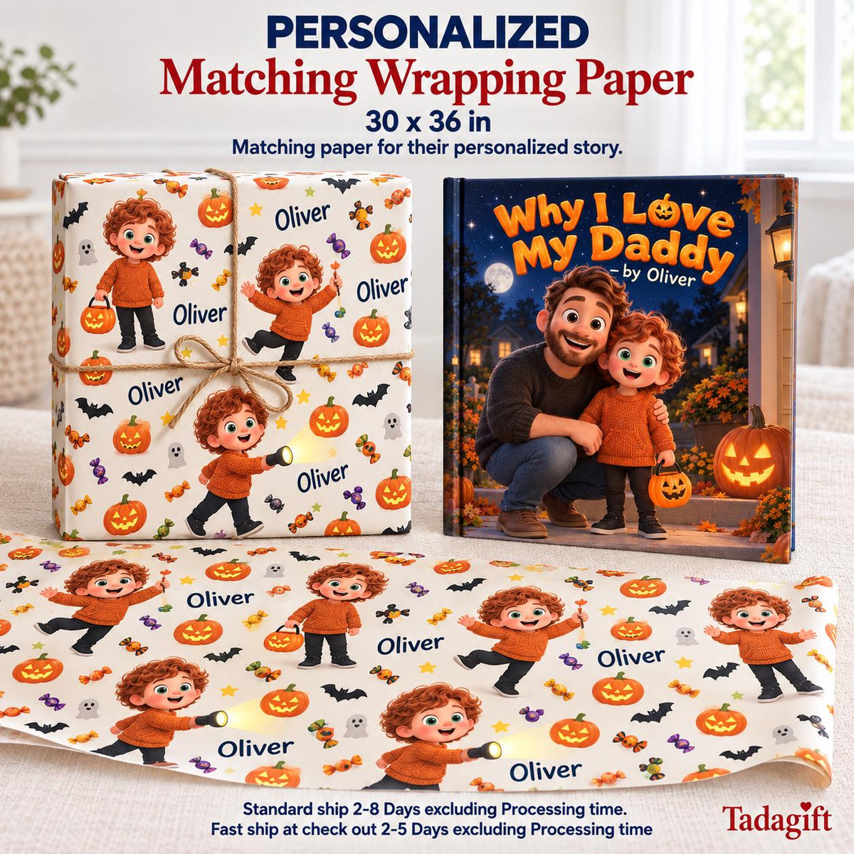 Personalized Halloween Storybook, Why I Love My Daddy Hard Cover Book, Hard Cover Keepsake