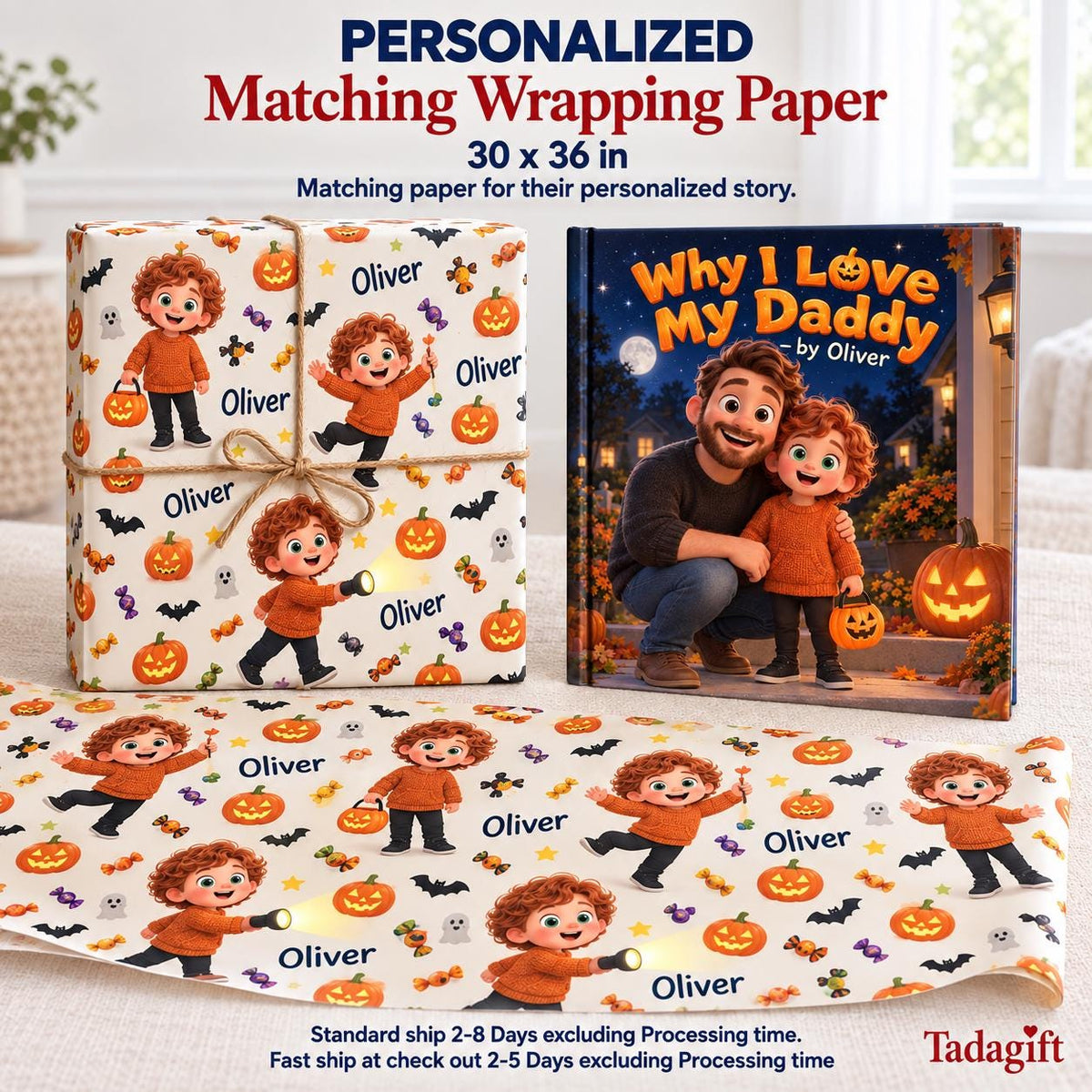 Personalized Halloween Storybook, Why I Love My Daddy Hard Cover Book, Hard Cover Keepsake