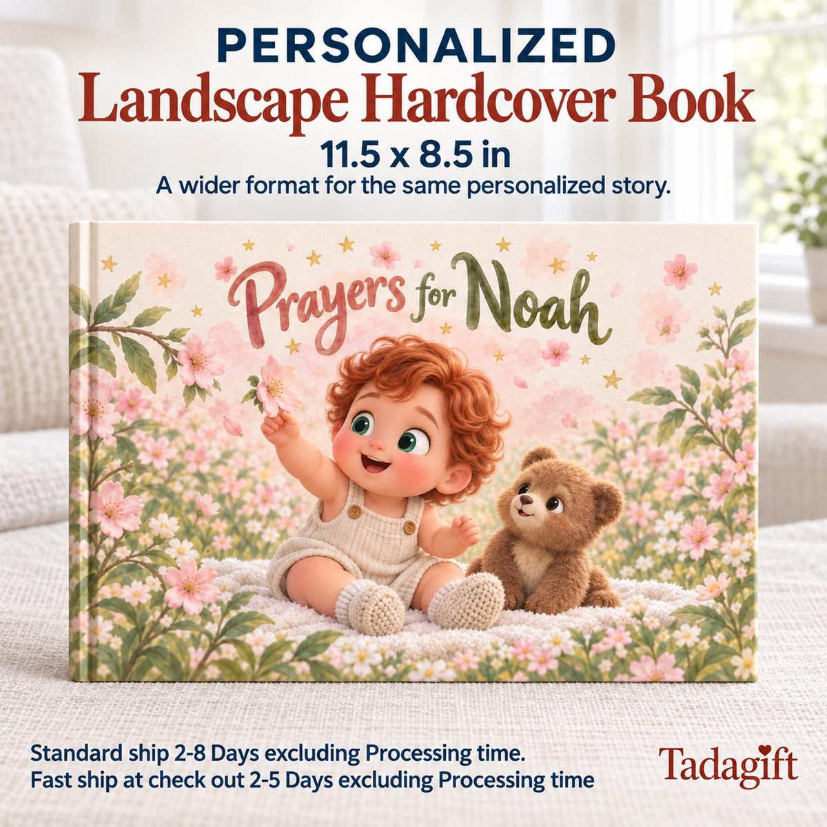 Personalized First Prayer Book, Baby Dedication, Christian Bedtime Prayers Keepsake, Baptism Christening Gift