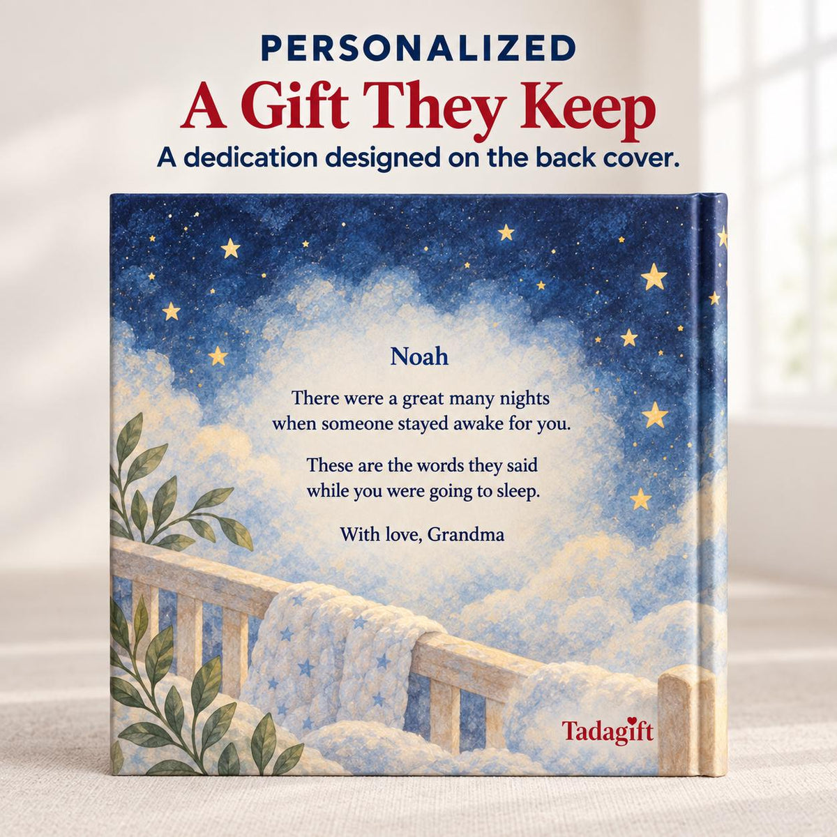 Custom Photo Good Night First Prayer Book, Christian Bedtime Prayers Keepsake, Baptism Baby Gift