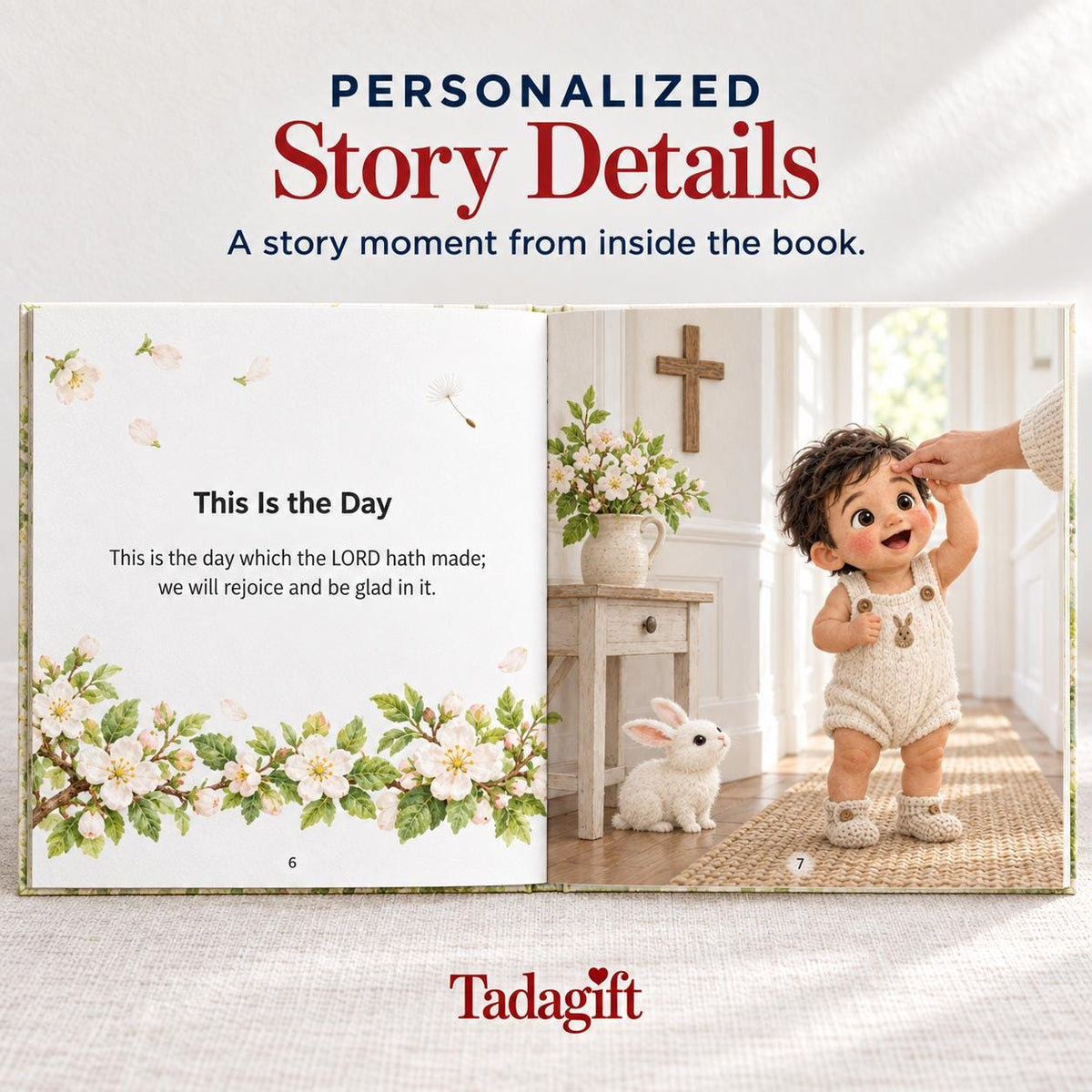 Custom Baby Photo First Book of Prayers, Easter Gift, Christian Bedtime Keepsake, Baptism Gift