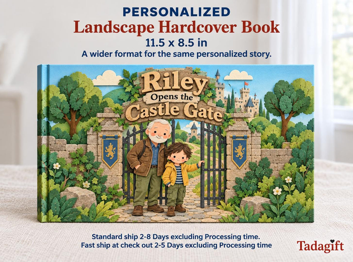 Personalized Children's Book in Hardcover: Grandpa and Kid Adventure, Gift for Grandkid, Christmas Book