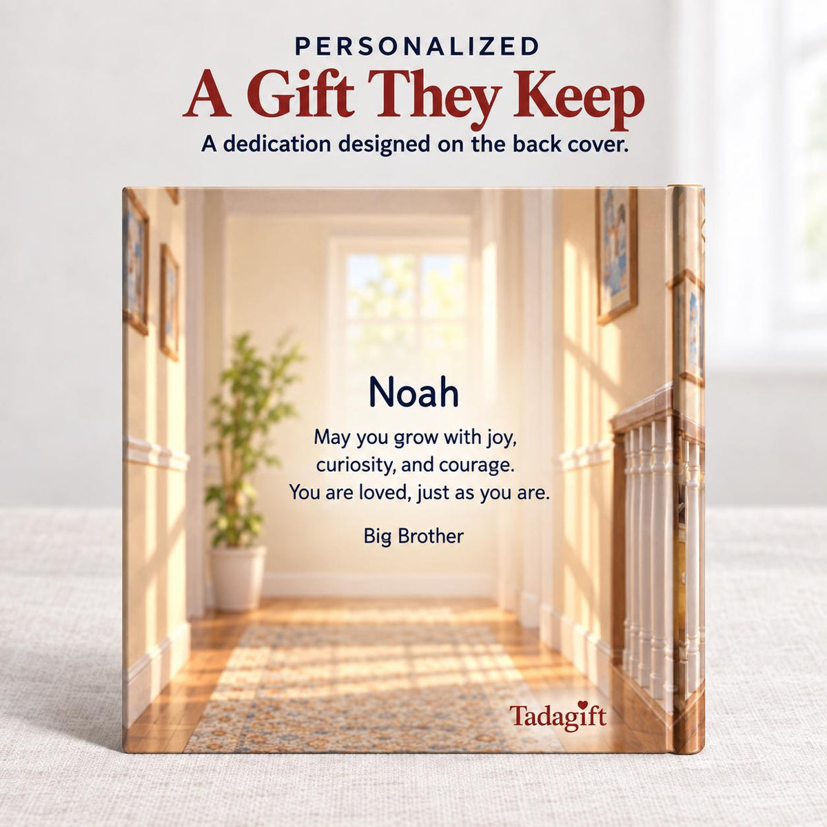 Personalized Children's Book in Hardcover: I Love My Big Brother with Wrapping Paper Included