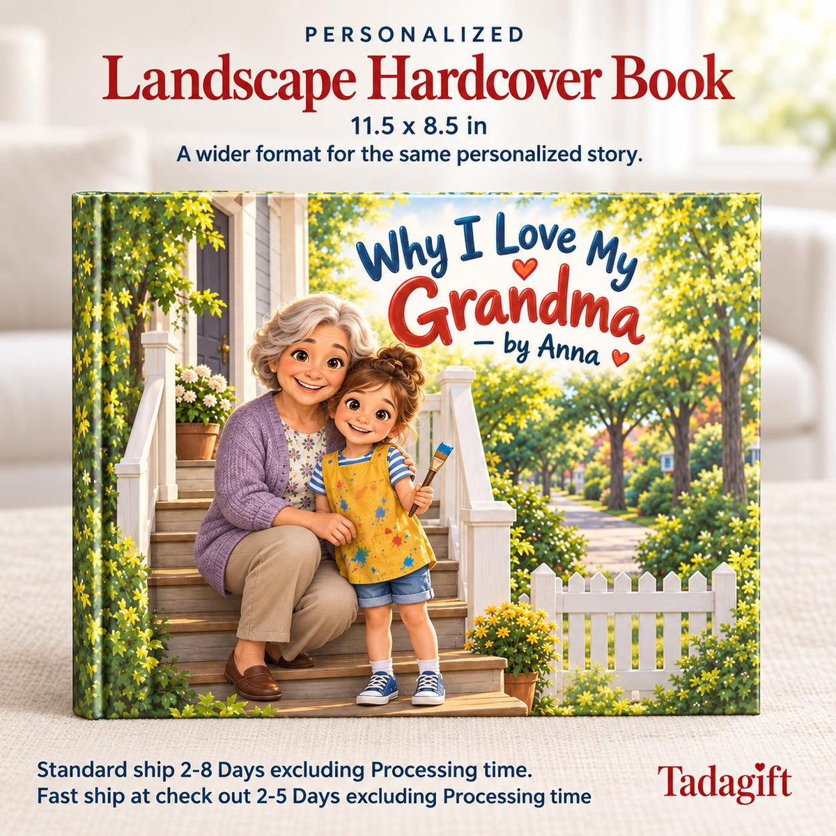 Personalized Children's Book in Hardcover: Why I Love My Grandma with Wrapping Paper Included