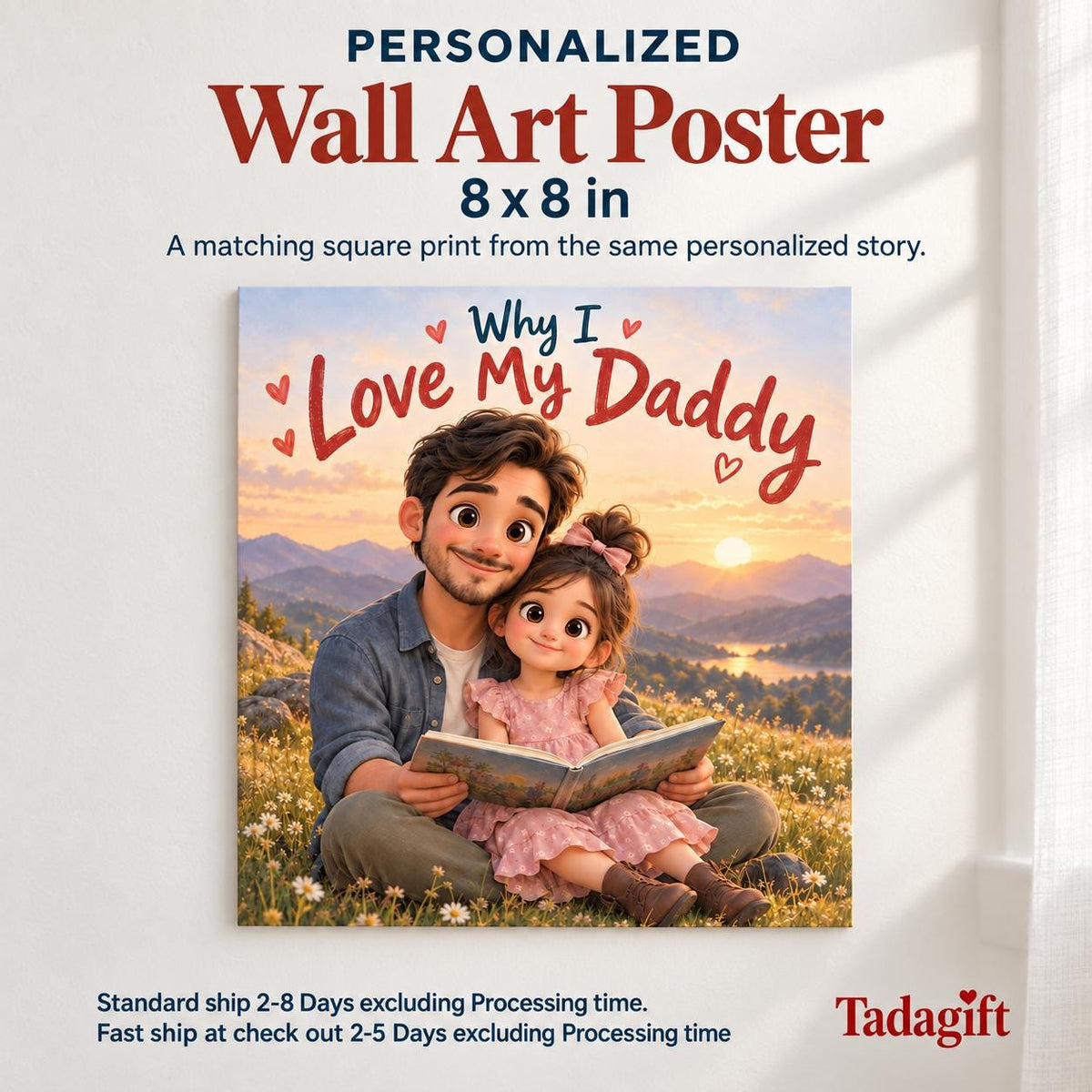 Personalized Children's Book in Hardcover: Why I Love My Daddy with Wrapping Paper Included