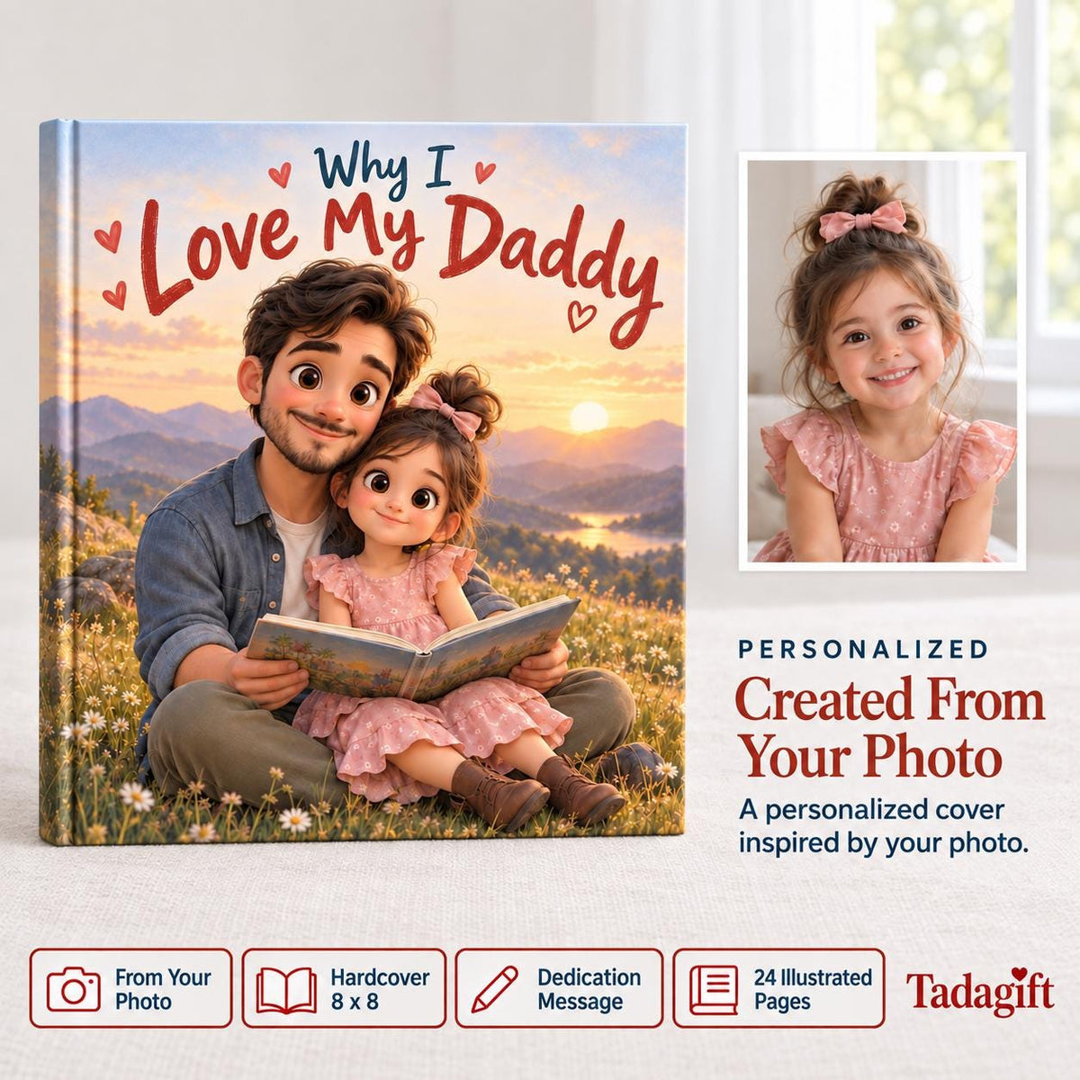 Personalized Children's Book in Hardcover: Why I Love My Daddy with Wrapping Paper Included