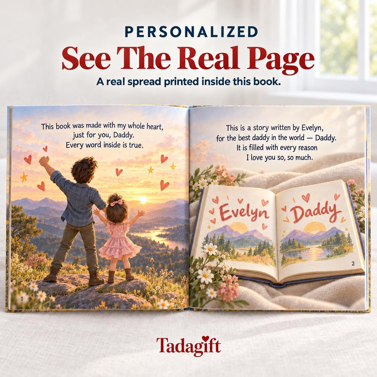 Personalized Children's Book in Hardcover: Why I Love My Daddy with Wrapping Paper Included
