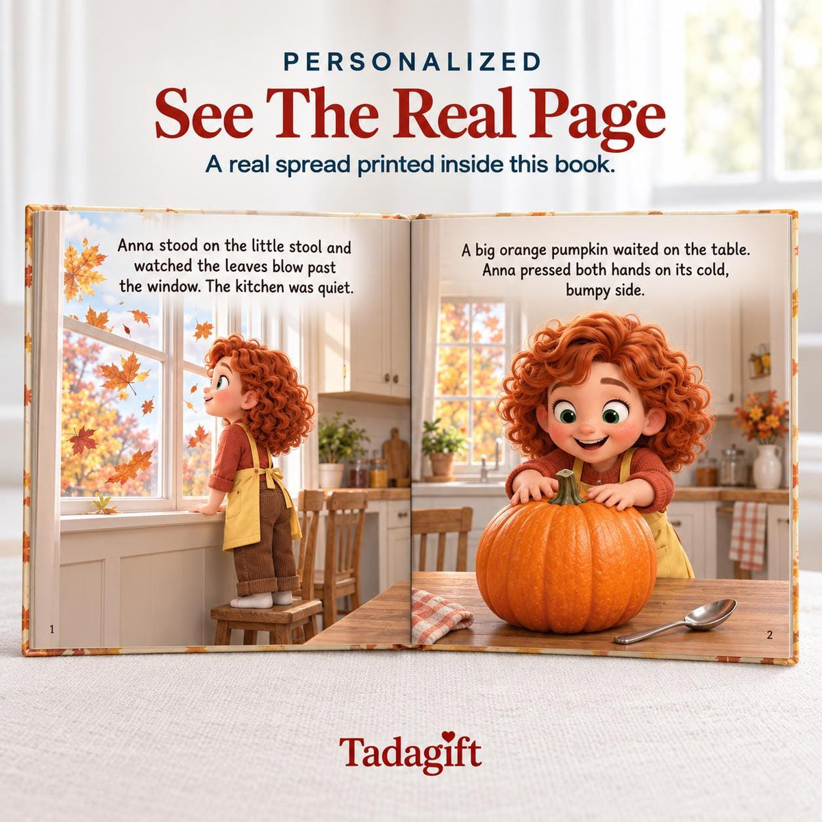 Personalized Children's Book in Hardcover: Autumn Story for Grandma with Wrapping Paper Included