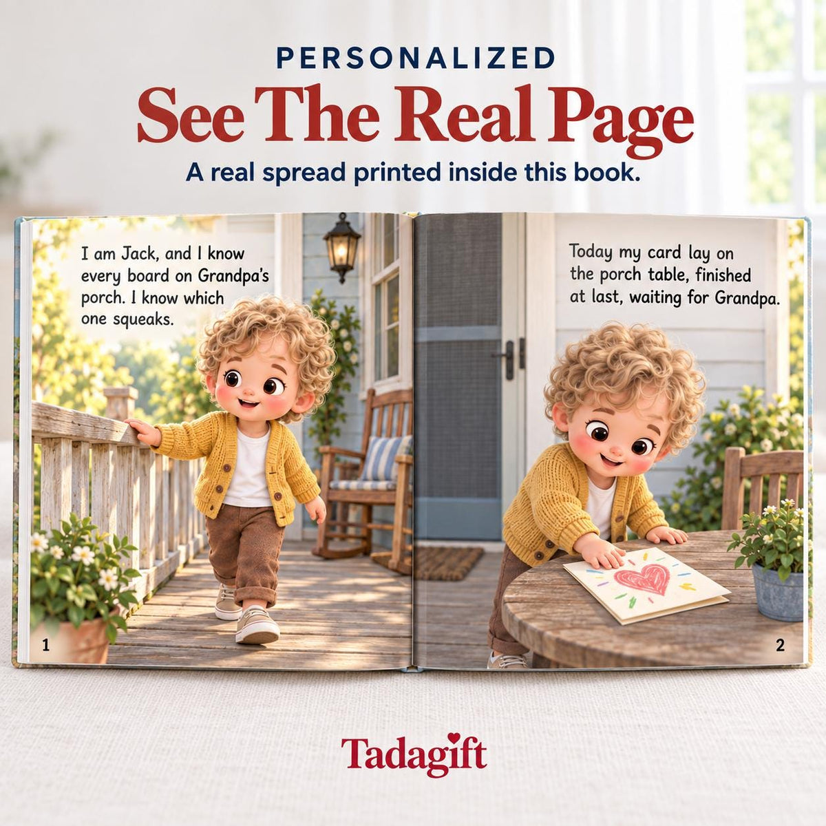 Personalized Children's Book in Hardcover: Why I Love My Grandpa with Wrapping Paper Included