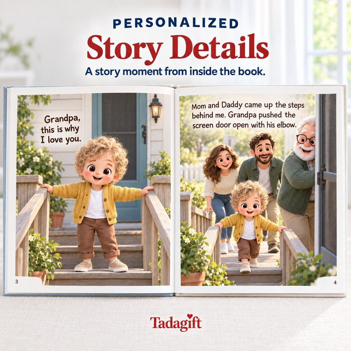 Personalized Children's Book in Hardcover: Why I Love My Grandpa with Wrapping Paper Included
