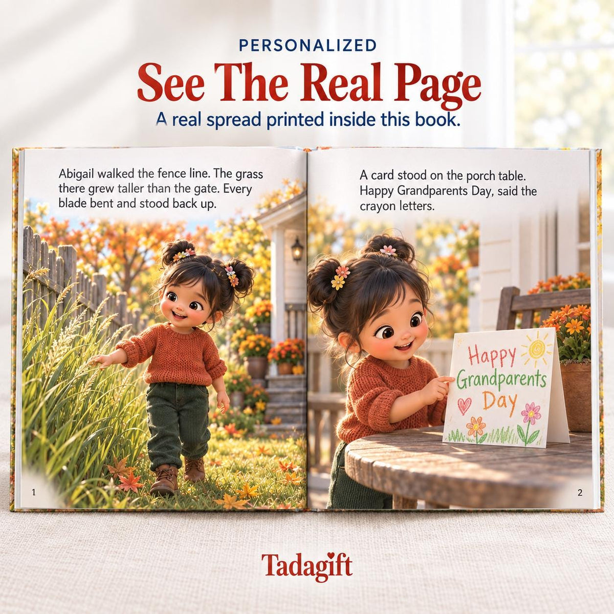 Personalized Children's Book in Hardcover: Why I Love My Grandparents with Wrapping Paper Included