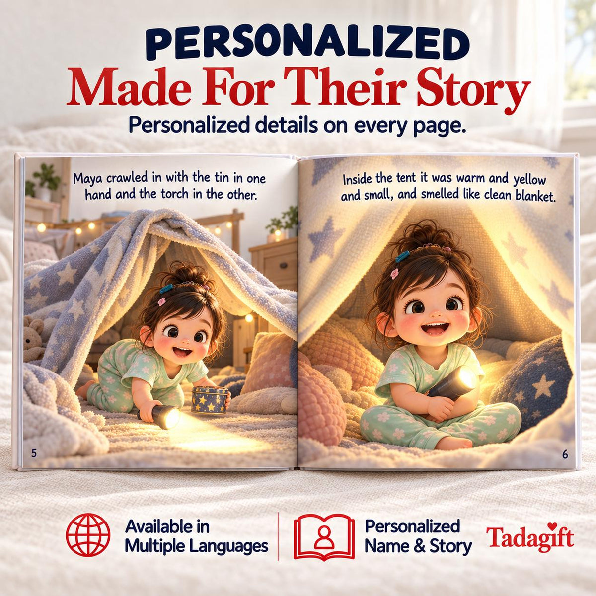 Personalized Children's Book in Hardcover: Glow Dumpling Story with Wrapping Paper Included