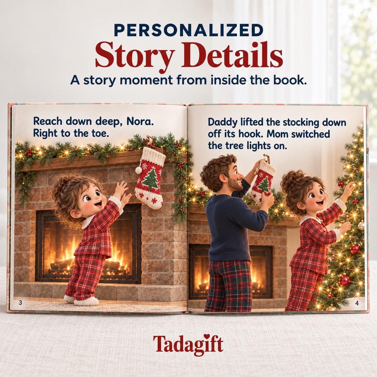 Personalized Children's Book in Hardcover: Special Christmas Dumpling Story with Wrapping Paper Included