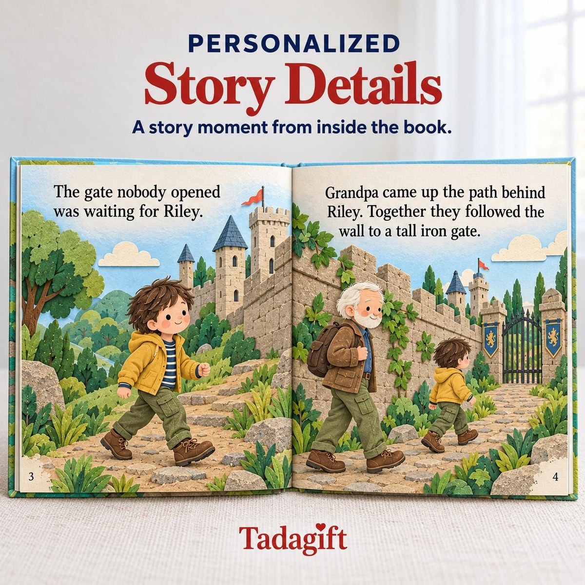 Personalized Children's Book in Hardcover: Grandpa and Kid Adventure, Gift for Grandkid, Christmas Book