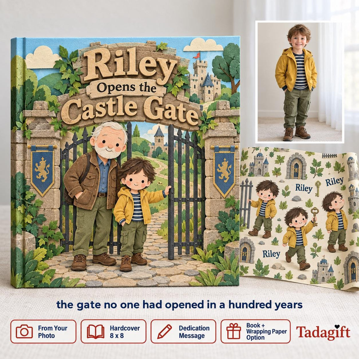 Personalized Children's Book in Hardcover: Grandpa and Kid Adventure, Gift for Grandkid, Christmas Book