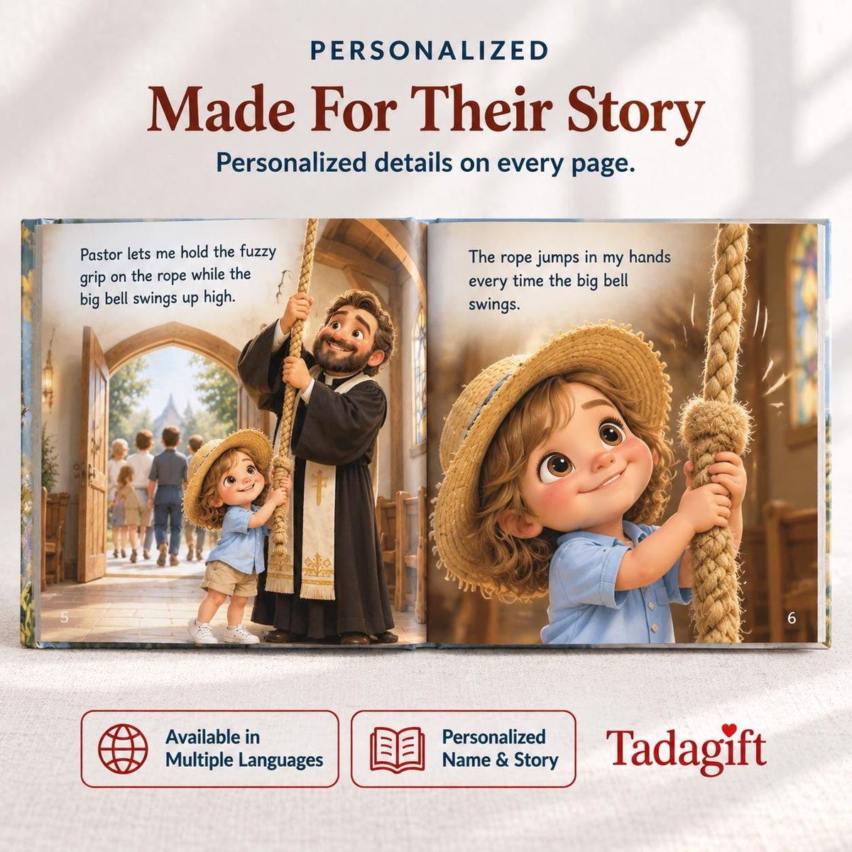 Personalized Children's Book, Why I Love My Pastor, Pastor Appreciation Gifts, Bedtime Story Kid Hard Cover