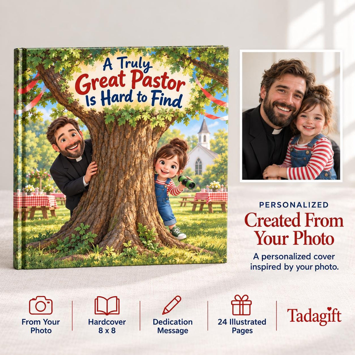 Personalized Children's Book, A Truely Pastor Is Hard To Find, Pastor Appreciation Gifts, Bedtime Story Kid Hard Cover