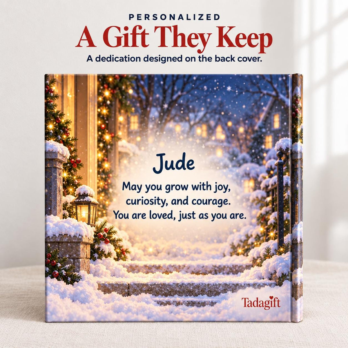 Personalized Children's Book in Hardcover: Illustrated Letter to Santa with Wrapping Paper Included
