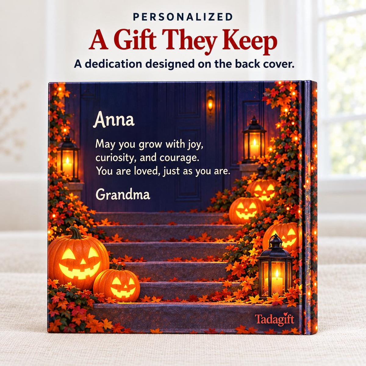 Personalized Children's Book in Hardcover: Why I Love Grandma Halloween with Wrapping Paper Included
