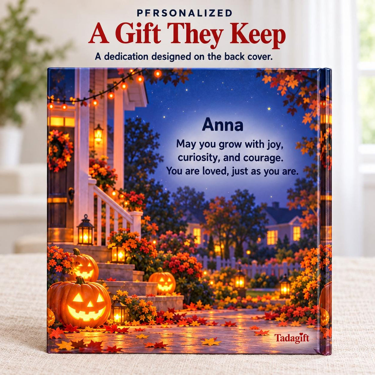Personalized Children's Book in Hardcover: Big Brother Halloween Story with Wrapping Paper Included