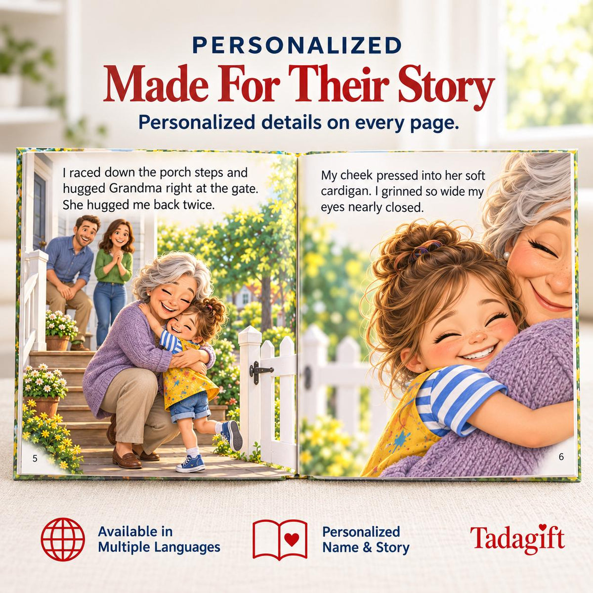 Personalized Children's Book in Hardcover: Why I Love My Grandma with Wrapping Paper Included