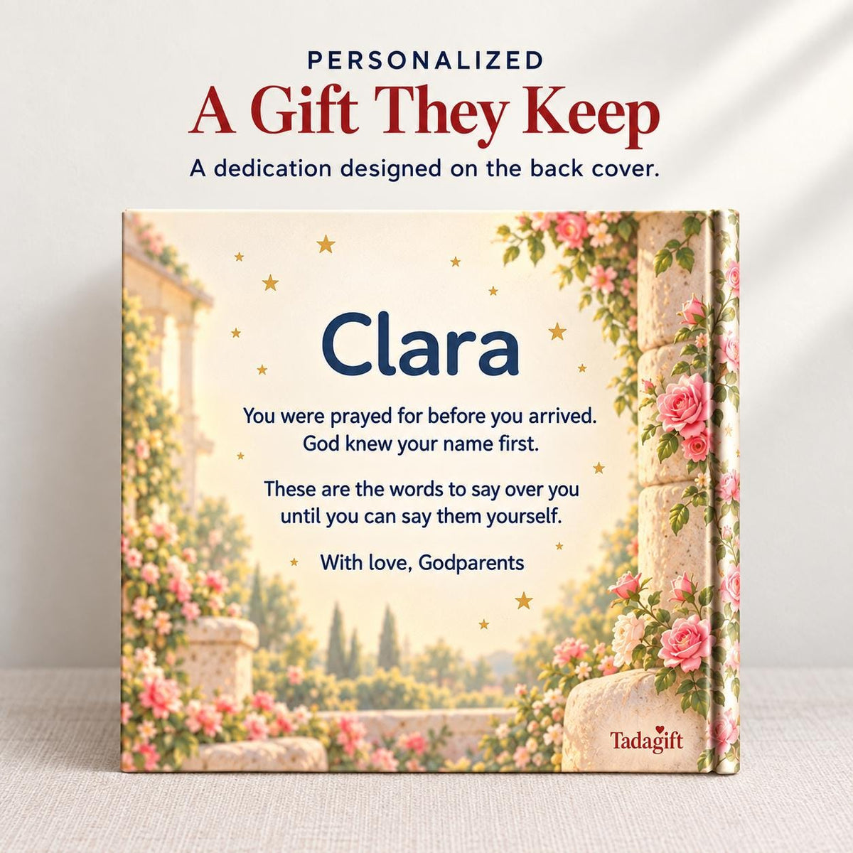 Baby First Book of Prayers, Custom Christian Bedtime Prayers Keepsake, Baptism Christening Gift