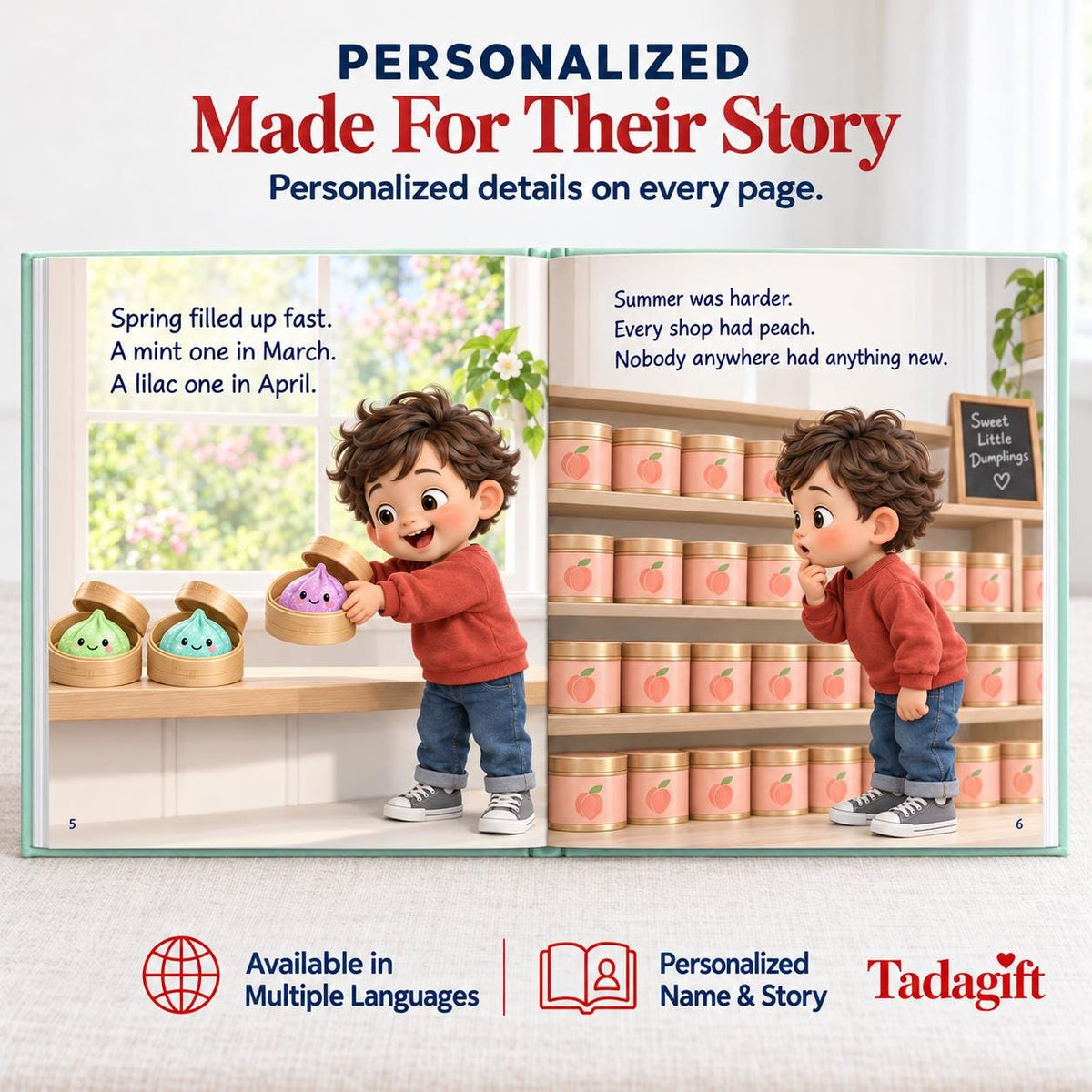 Personalized Children's Book in Hardcover: Year of Squishy Hunting with Wrapping Paper Included