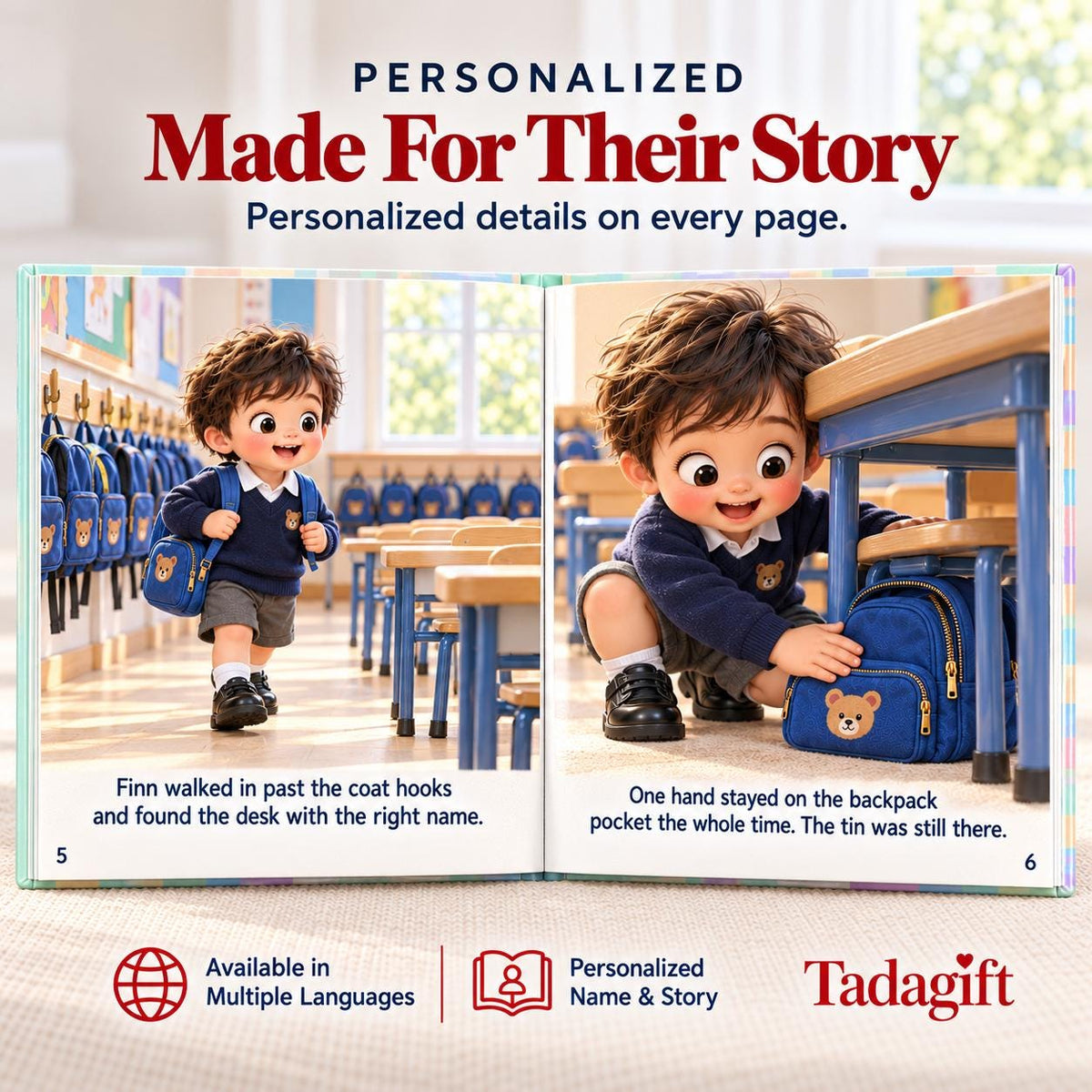 Personalized Children's Book in Hardcover: Pocket Squishy Dumpling Story with Wrapping Paper Included
