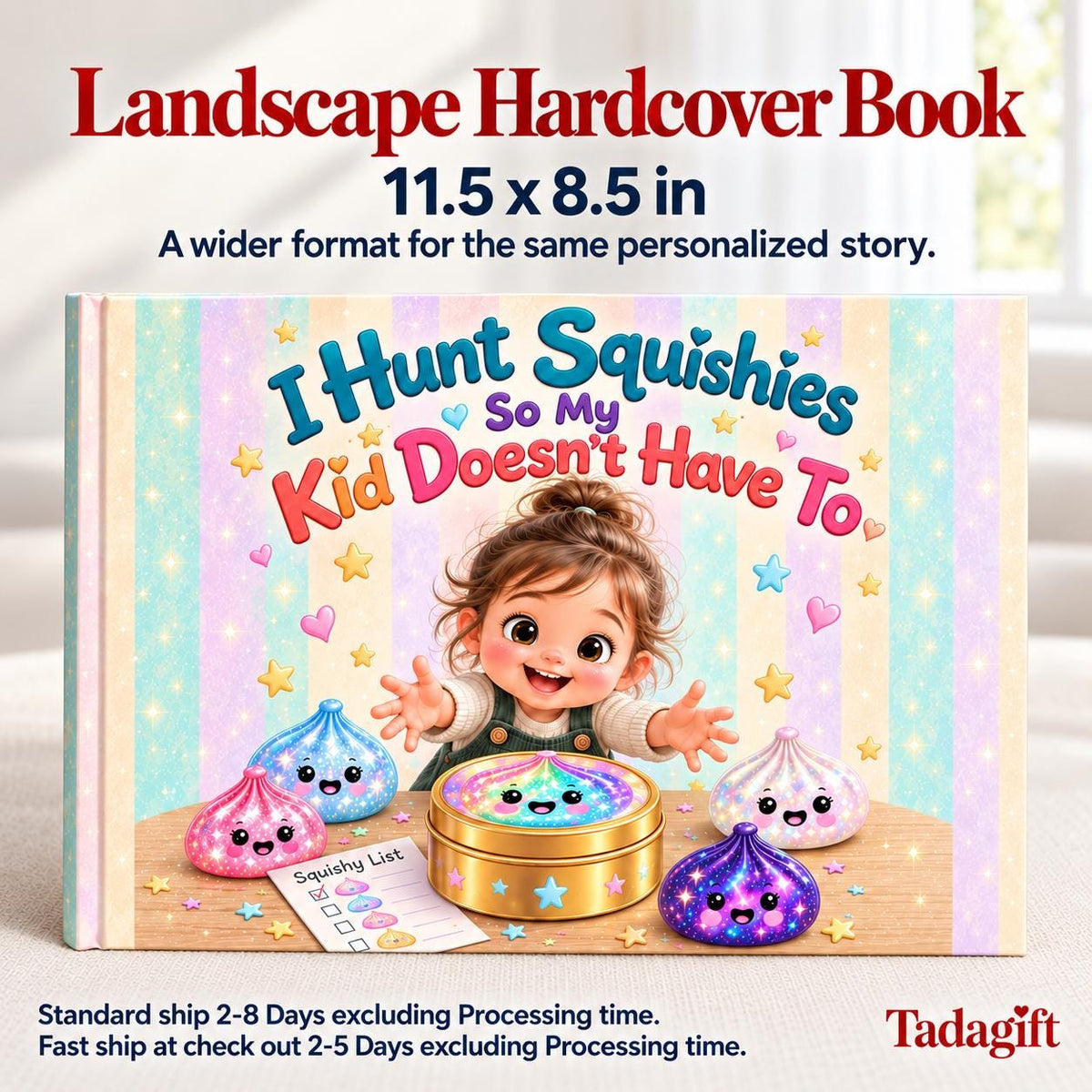 Personalized Children's Book in Hardcover: Hunting Squishy Dumpling with Wrapping Paper Included