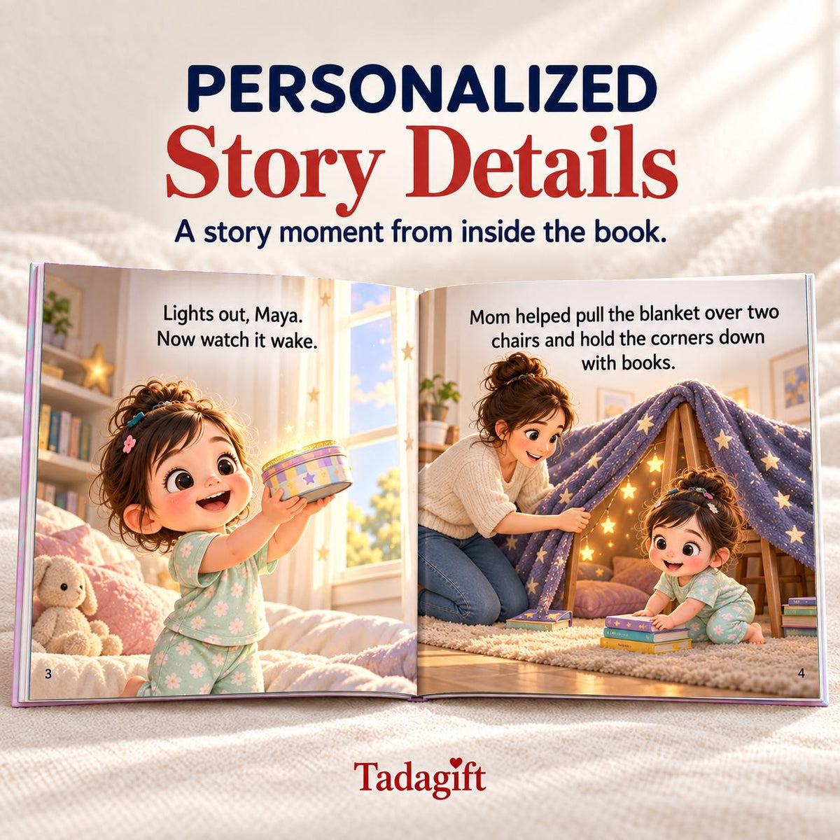 Personalized Children's Book in Hardcover: Glow Dumpling Story with Wrapping Paper Included