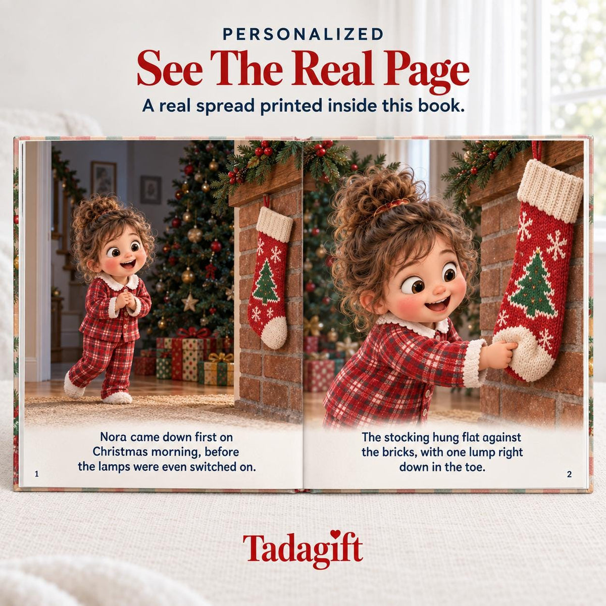 Personalized Children's Book in Hardcover: Special Christmas Dumpling Story with Wrapping Paper Included