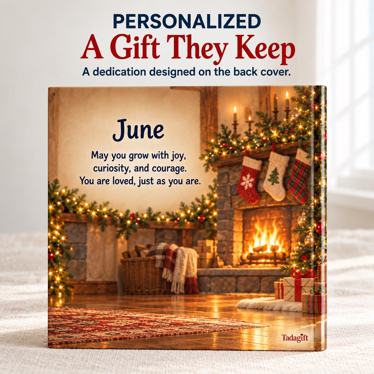 Personalized Children's Book in Hardcover:Night Before Christmas Book with Wrapping Paper Included