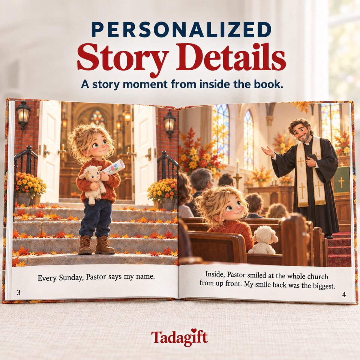 Personalized Children's Book, Thank You Pastor, Pastor Appreciation Gifts, From Pastor's Wife, Bedtime Story Kid Hard Cover