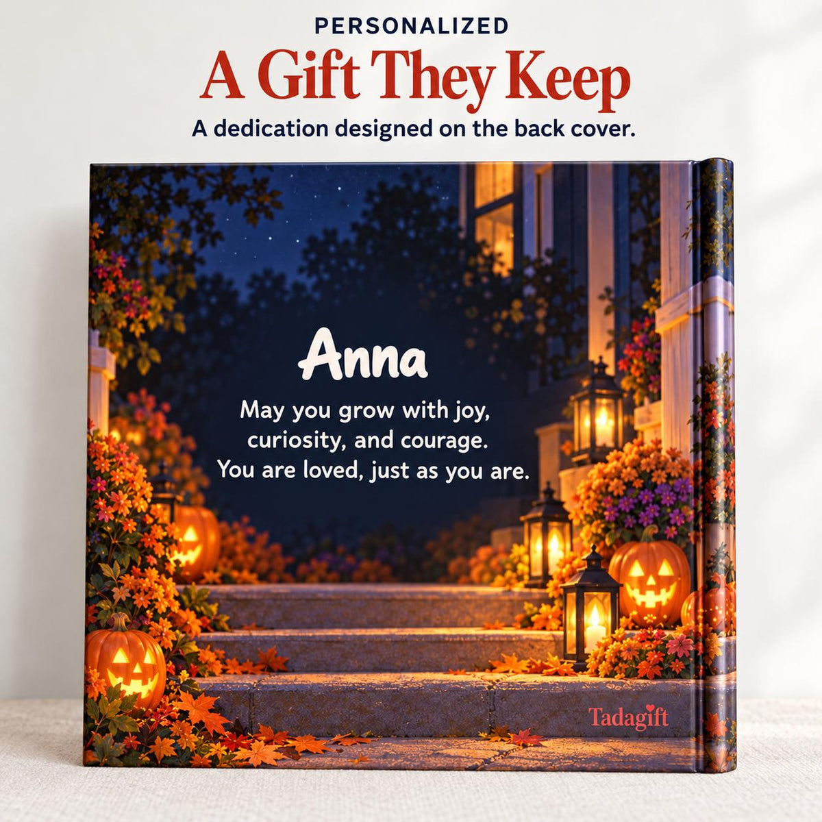 Personalized Children's Book in Hardcover: Halloween Boo Basket Surprise with Wrapping Paper Included