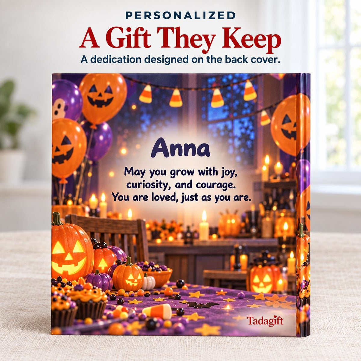 Personalized Children's Book in Hardcover: Spooky Birthday Boo Day with Wrapping Paper Included